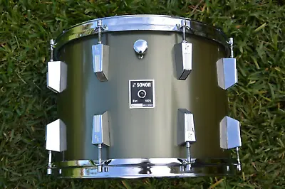 1970's SONOR 14  PHONIC TOM In METALLIC PEWTER For YOUR DRUM SET! LOT J507 • $449.96