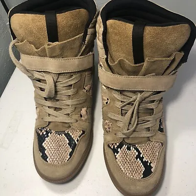 Zara Tan Wedge Sneaker Shoes Snake Print Women’s EU Size 40 • $22