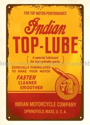 Enamel Indian Motorcycle Metal Tin Sign Reproductions For Sale • $18.83