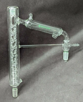 $324.99 • Buy Chemglass Glass 14/20 Vacuum Jacketed Vigreux Distillation Head 100mm CG-1246-10