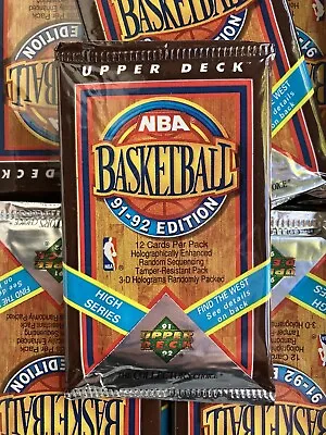 1991-92 Upper Deck NBA Basketball Sealed Pack High Series Brand New Jordan Holo • $9.95