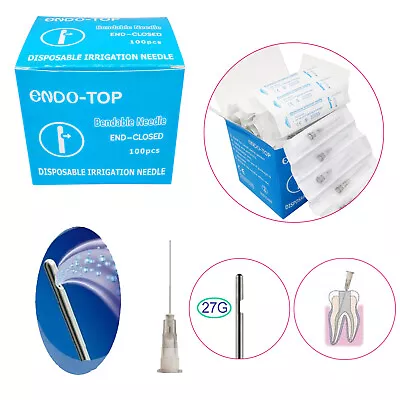 Dental ENDO-TOP Bendable Irrigation Tip End-closed Side Hole Sterile Packaging • $16.99