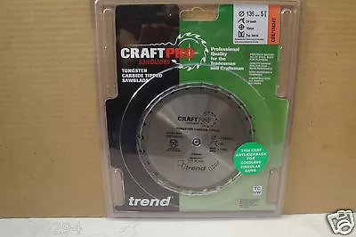 Trend 136mm X 10mm 24t Tct Thin Kerf Circular Saw Blade Csb/13624t Trimsaws • £12.88