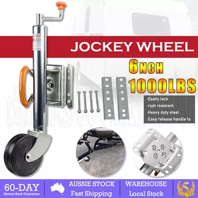 6  Inch Jockey Wheel Swivel Swing Up 500kg 1000LBS Trailer Caravan Boat Parts OZ • $56.35