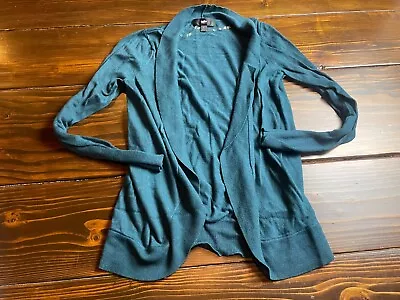 Mossimo Sweater Women's Size Large Teal Open Cardigan • $14.99