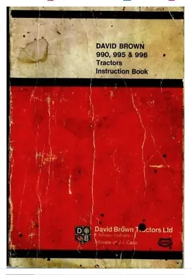 £18.48 • Buy David Brown 990 995 996 Instructions Manual