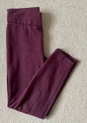 The Gap Side Zip Burgundy Leggings Size Small • £3.99