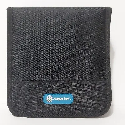 $24.99 • Buy Napster 32 CD Disc Holder Storage Zip Up Black Case Binder - Vintage