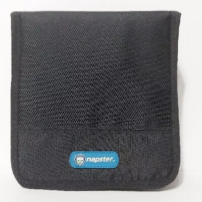 $24.99 • Buy Napster 32 CD Disc Holder Storage Zip Up Black Case Binder - Vintage