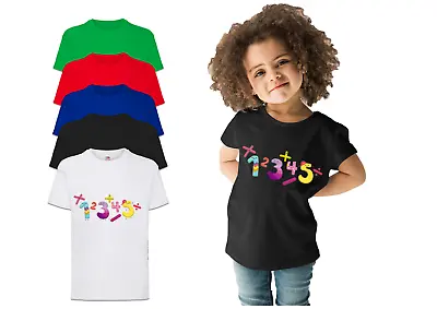 Kids Boys Girls Number Math Day T-Shirt Maths Symbol Childrens School Fun Tee • £6.99