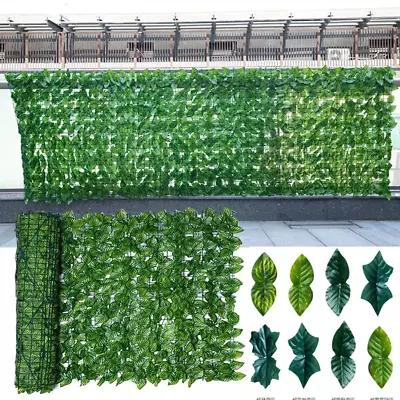 3m Artificial Hedge Fake Ivy Leaf Garden Fence Privacy Screening Roll Wall Panel • £16.99