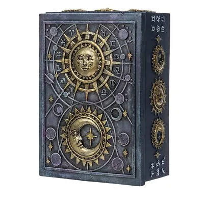 NEW Astrology Celestial Tarot Box 5.25  Painted Resin Trinket Chest • $31.99