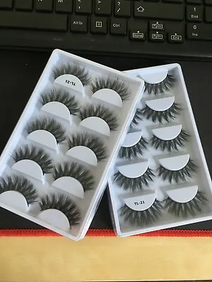 New 3D Eyelashes False Lashes Mink Fake Eye Long Thick 5 Pairs Natural Set Wispy • £3.95