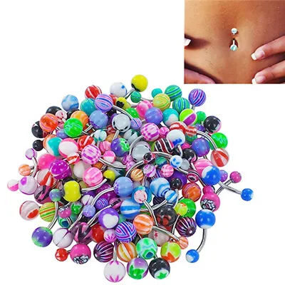 HOT 30X MULTI-PACK OF MIXED STYLE BELLY BARS/NAVEL RINGS PIERCINGS Jewelery Gift • $3.34