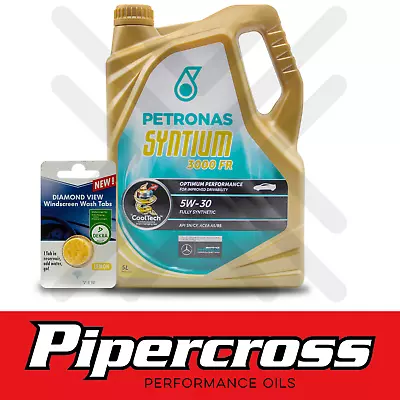 PETRONAS Syntium 3000 FR 5W-30 Car Engine Oil  5 Litres 5L + 5L SCREENWASH TAB • £34.99