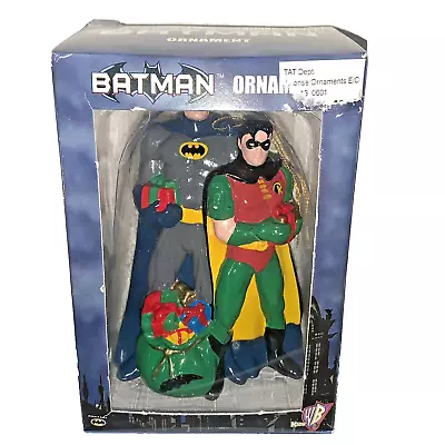 Vintage Kurt Adler Batman & Robin Christmas Ornament Santa 2000 WB Kids S. Boxed • $19.99