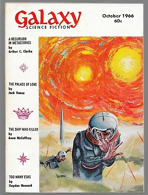 Galaxy Science Fiction October 1966  Larry Niven  Arthur C. Clark Virgil Finlay • £13.65