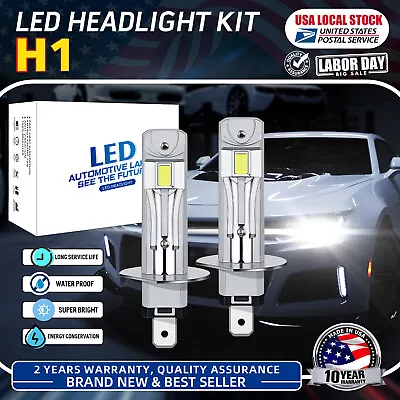 MODIGT H1 LED Headlight Kit 22000LM Hi Low Beam Bulb 6000K Lamp White High Power • $18.29