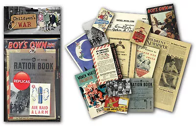 Children's War Memorabilia Gift Pack With Over 20 Pieces Of Replica Artwork • £6.85