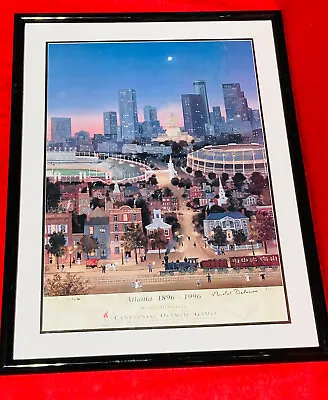 Michel Delacroix ATLANTA 1896-1996 Hand-Signed Poster Centennial Olympic Games • $195
