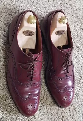 GRENSON ROYAL WINDSOR Oxblood Wingtip Brogues Oxfords 12D Made In England  • $80