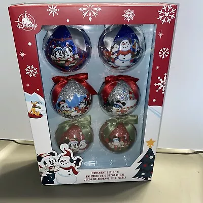 Disney Store Christmas Ornament Set Box Of Six - Mickey Mouse & Friends - Nwt • $35.20