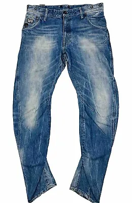 G-Star Raw Arc 3D Loose Tapered Men's Denim Jeans Size 34 Blue Zip Fly • $54.97