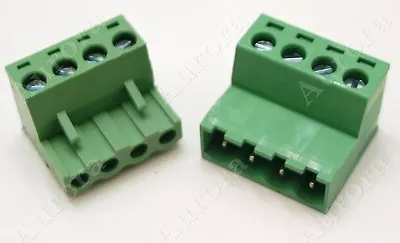 4 Pin - 5mm : Female & Male Connector Plug Pair / Terminal Block Mating Set • $5.95