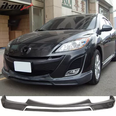 Fits 09-11 Mazda 3 Mazda3 4Dr K Style Front Bumper Lip Spoiler - PU • $99.59