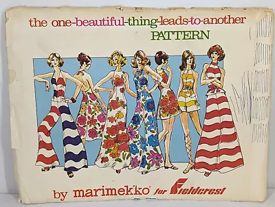 SO RARE!🌸 Vtg Fieldcrest X Marimekko 1972 UNCUT Sewing Pattern Dresses Jumpsuit • $50
