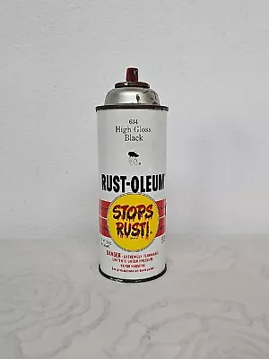 RARE Vintage 1973 Rust-Oleum #634 High Gloss Stops Rust Black 50% Full • $12.99