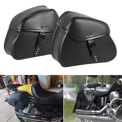 Motorcycle Side Saddle Bags For Kawasaki Vulcan 750 800 900 1500 1600 2000 • $62.36