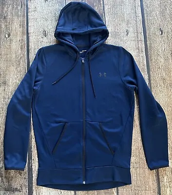 Under Armour Full Zip Hoodie Loose Blue Mens Size Small Excellent • $22.99