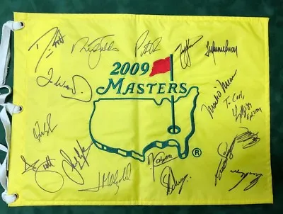 £2699.99 • Buy 2009 Masters Golf Flag Signed Autograph 17 Winners AFTAL COA MIZE REED FALDO