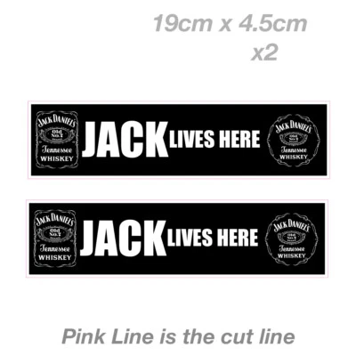 $7 • Buy Jack Daniels - Jack Lives Here Banner Whiskey, Beer ,Fridge, Bar Vinyl  Sticker 