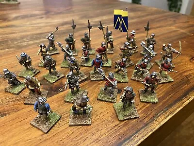 28mm WARGAMING ROLE PLAY METAL SOLDIERS PAINTED WAR OF THE ROSES  LOT 9 • $32.84