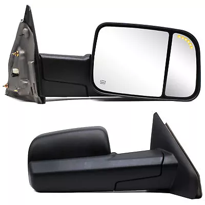 Power Heated Tow Mirrors For 2004-2008 Dodge Ram 2500 3500 Left+Right Side Black • $125.56