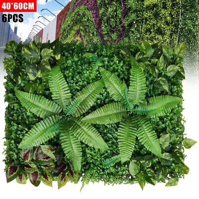 Artificial Fern Plant Mat Wall Hedge Decor Privacy Fence Panels Grass 6packs NEW • $25.65