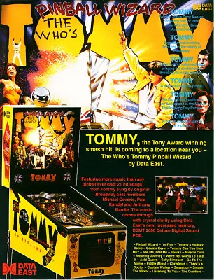 The Who's Tommy Pinball (Data East) - CPU / DISPLAY ROM Upgrade Chip Set V4.0 • $25