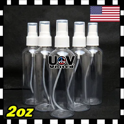 2OZ PET TSA Clear Plastic Spray Bottles Travel Perfumes Refill Mist Pump Reuse U • $28.70