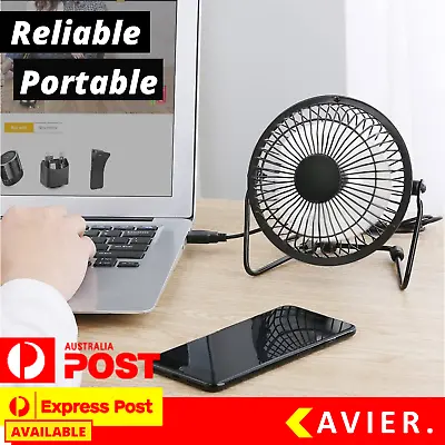 $14.45 • Buy 4''/6  Desk Laptop Desktop Fan USB Portable Mini Small Cooling Quiet Table AU