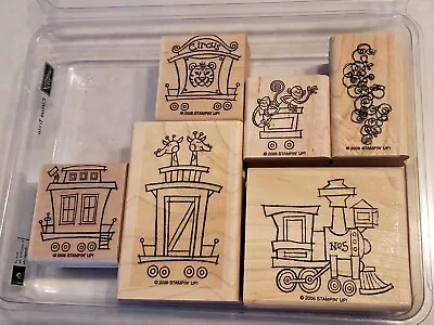 Rubber Stamp Stampin Up Circus Train Tiger Monkey Giraffe Steam Engine Caboose • $10.99