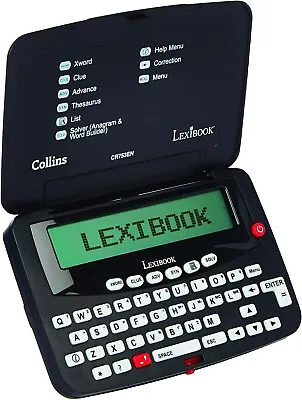 LEXIBOOK CR753E Collins Bradfords Electronic CROSSWORD Solver Spellcheck Games • £32.49
