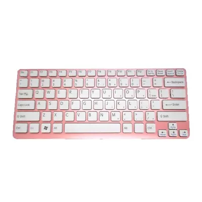 English US Laptop Keyboard For SONY SVE141 149022311US White With Pink Frame New • $10