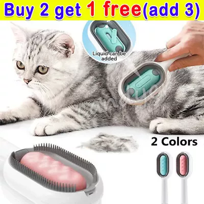 Dog Brush With Water Tank Cat.Brush  Pet Cleaning Hair Removal Massage`Care Comb • £5.46