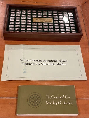 £326.90 • Buy The Centennial Car SILVER Mini-Ingot Collection +case Instructions 204 Page Book