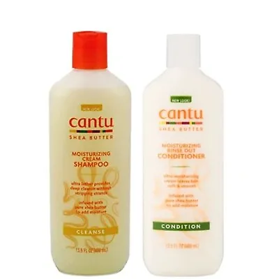 CANTU SHEA BUTTER MOISTURIZING SHAMPOO & CONDITIONER SET-400ml-FAST UK POST!!! • £11.99