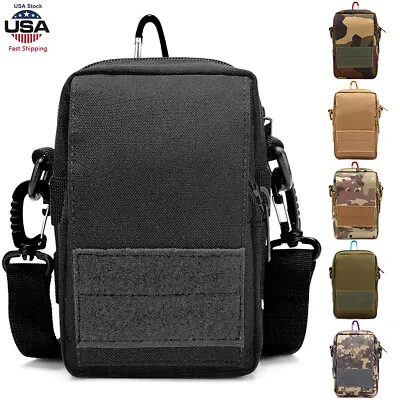 Tactical Molle EDC Pouch Cell Phone Holster Holder Bag Military Waist Belt Pack • $11.98