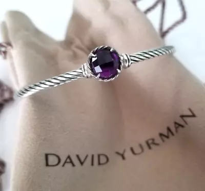 DAVID YURMAN %100 Authentic Chatelaine Amethyst Cable Bracelet - Pristine! $395 • $265