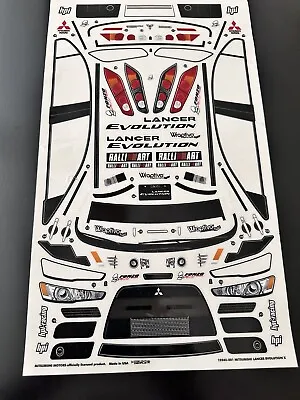 HPI MITSUBISHI LANCER EVOLUTION X DECAL/STICKER SHEET 1/10 Touring RALLY RC • $24.19